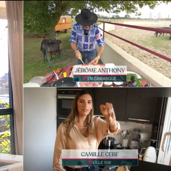 Camille Cerf met Cyril Lignac mal à l'aise dans "Tous en cuisine", le 13 septembre 2021