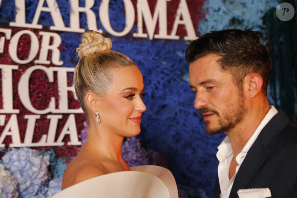 Katy Perry et son fiancé Orlando Bloom - Soirée LuisaViaRoma UNICEF Summer Gala 2021 à Capri en Italie le 31 juillet 2021.