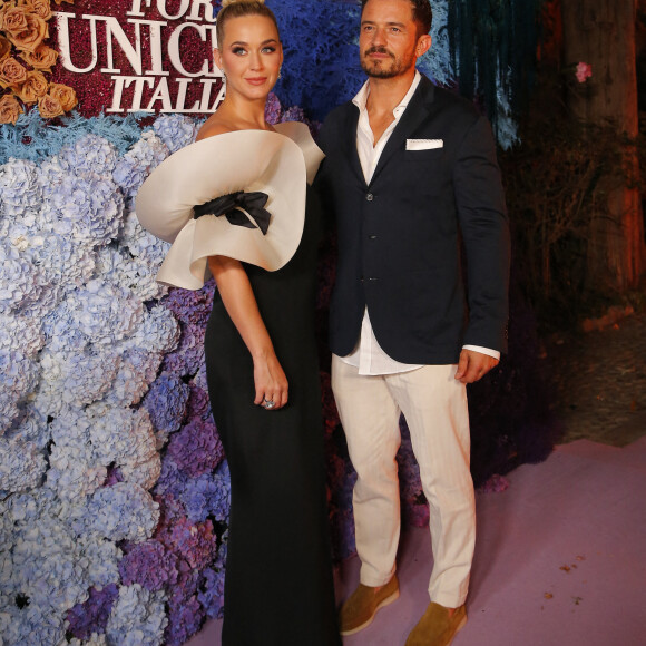 Katy Perry et son fiancé Orlando Bloom - Soirée LuisaViaRoma UNICEF Summer Gala 2021 à Capri en Italie le 31 juillet 2021.