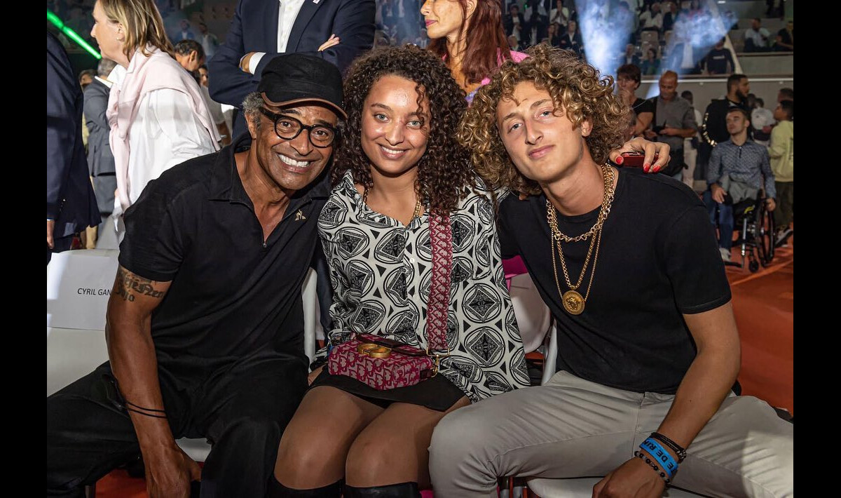 Photo Yannick Noah Avec Ses Deux Enfants Joalukas Et Eleejah