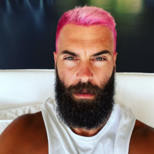 Benoit Paire avec les cheveux roses sur Instagram, le vendredi 24 septembre 2021.