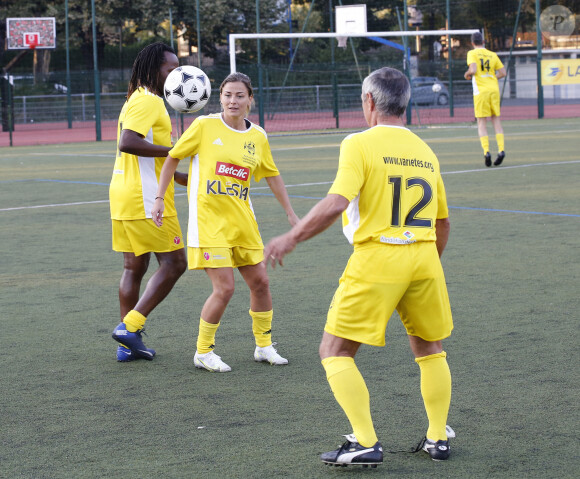 Alain Giresse, Laure Boulleau - Match de football caritatif entre le Variétés Club de France et l'équipe de France des Parlementaires au profit de la Fondation des Hôpitaux présidée par Brigitte Macron. © Marc Ausset-Lacroix/Bestimage