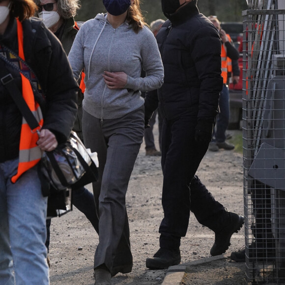Tom Cruise et Hayley Atwell sont sur le tournage de "Mission Impossible 7" dans le Yorkshire, Royaume Uni, le 20 avril 2021.