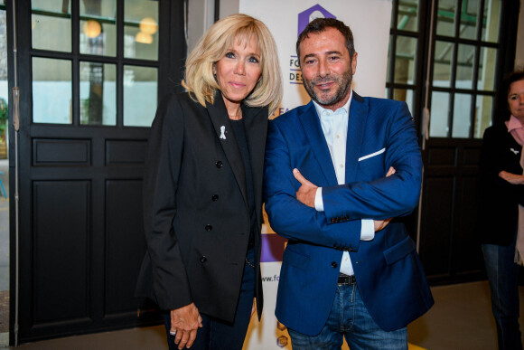 Exclusif - Bernard Montiel et la Première Dame Brigitte Macron