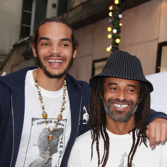 Yannick Noah et son fils Joakim Noah à Paris