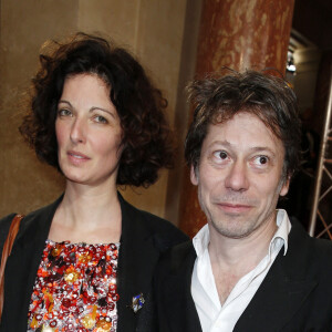 Mathieu Amalric et sa compagne Stéphanie Cléau - 40e cérémonie des César au théâtre du Châtelet à Paris, le 20 février 2015.