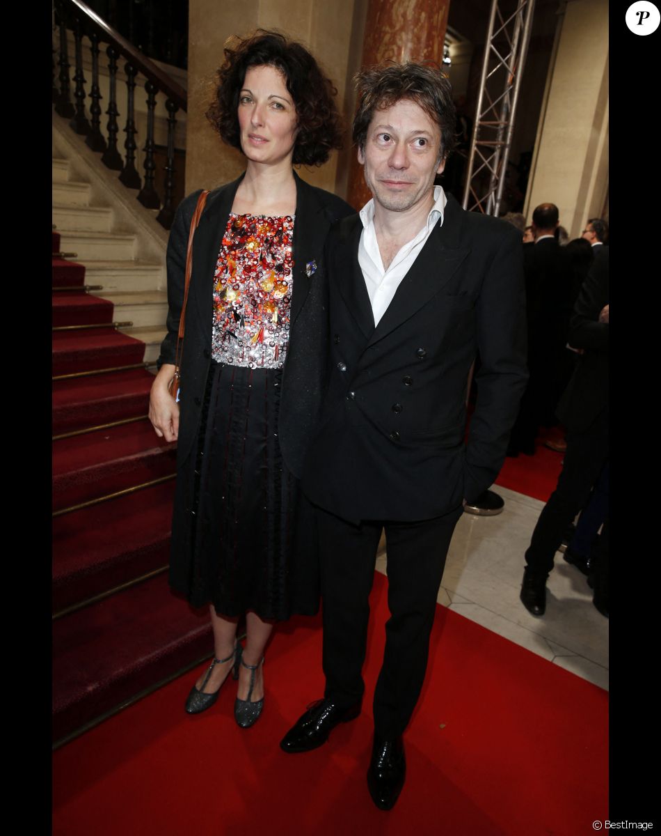 Mathieu Amalric et sa compagne Stéphanie Cléau - 40e cérémonie des César au théâtre du Châtelet à Paris, le 20 février 2015.