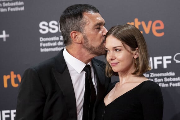 Antonio Banderas et sa fille Stella - Photocall de la cérémonie d'ouverture du 69e Festival international du film de San Sebastian.