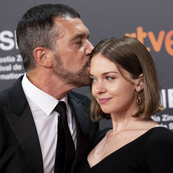 Antonio Banderas et sa fille Stella - Photocall de la cérémonie d'ouverture du 69e Festival international du film de San Sebastian.