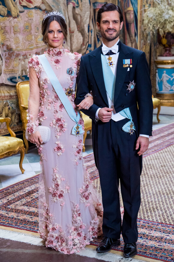 La princesse Sofia de Suède (Sofia Hellqvist ), le prince Carl Philip - La famille royale de Suède au traditionnel dîner de la cérémonie des Prix Nobel à Stockholm le 11 décembre 2019.