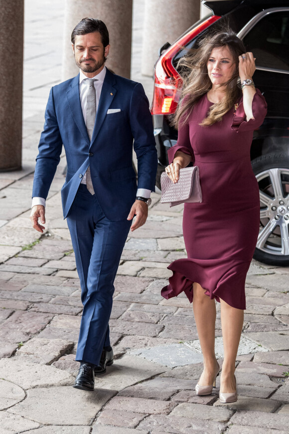 Le prince Carl Philip de Suède, La princesse Sofia (Hellqvist) de Suède, - Déjeuner à la mairie de Stockholm en l'honneur de la visite d'Etat du président allemand Frank-Walter Steinmeier et de sa femme Elke Büdenbender, le 8 septembre 2021.