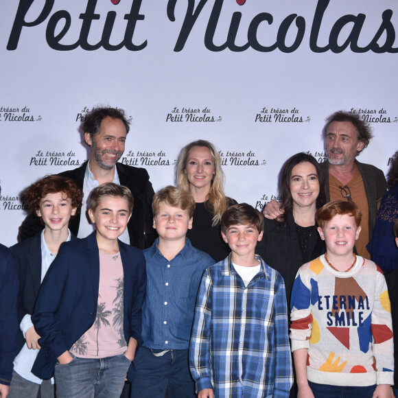Le réalisateur Julien Rappeneau, Audrey Lamy, Anne Goscinny, Jean-Paul Rouve, Noémie Lvovski - Avant première du film "Le trésor du Petit Nicolas" au Grand Rex à Paris le 03 octobre 2021