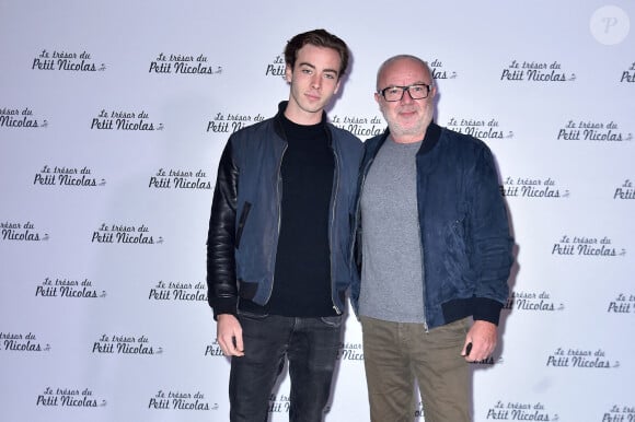 Olivier Baroux et son fils Boris - Avant première du film "Le trésor du Petit Nicolas" au Grand Rex à Paris le 03 octobre 2021