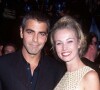George Clooney et sa compagne Céline Balitran à la première du film "Batman et Robin" à Los Angeles en 1997.
