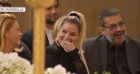 Sophie Tapie gênée par une anecdote de son neveau Rodolphe Tapie lors des obsèques de Bernard Tapie en la cathédrale de La Major à Marseille.