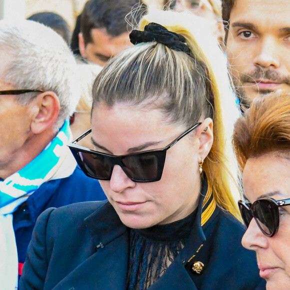 Dominique Tapie, Sophie Tapie - Les marseillais et la famille accompagnent Bernard Tapie jusqu'à la Cathédrale La Major à Marseille. © Santini / Jacovides / Bestimage 