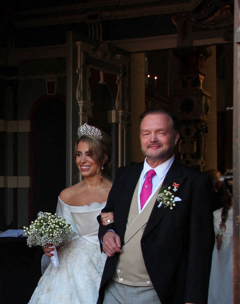 Mariage religieux du prince Alexander zu Schaumburg-Lippe et Mahkameh Navabi à Bückeburg, Allemagne le 9 octobre 2021.