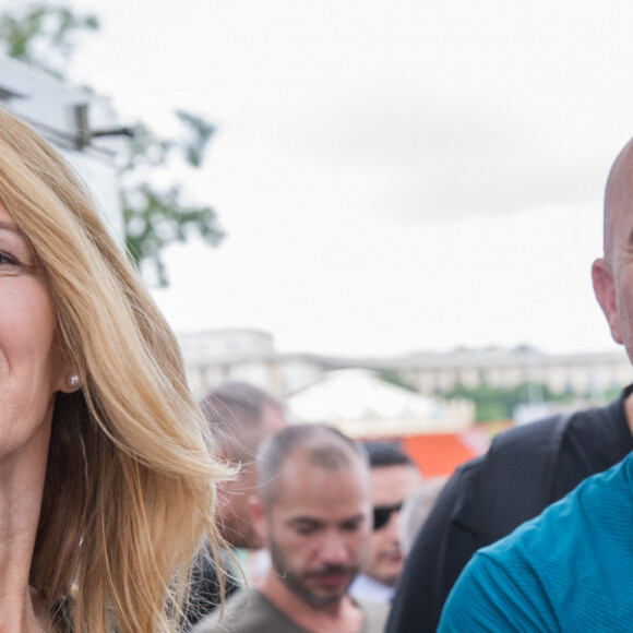 Steffi Graf et son mari André Agassi - Tournoi des "Longines Future Tennis Aces" sur le court en terre battue installé sous la Tour Eiffel dans le cadre de l'opération "Roland-Garros dans la Ville" à Paris, le 2 juin 2018. S. Graf et A. Agassi ont disputé un match avec les vainqueurs de cette compétition. © Jacovides/Moreau/Bestimage