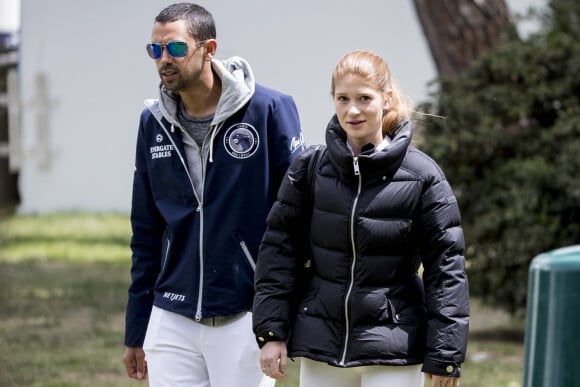 Jennifer Katharine Gates et son compagnon Nayel Nassar assistent au Global Champions Tour CSI2 Madrid 2019, Madrid, le 17 mai 2019. 