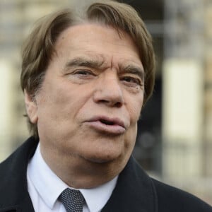 Bernard Tapie - Obsèques d'Edmonde Charles-Roux en la cathédrale de la Major à Marseille le 23 janvier 2016.