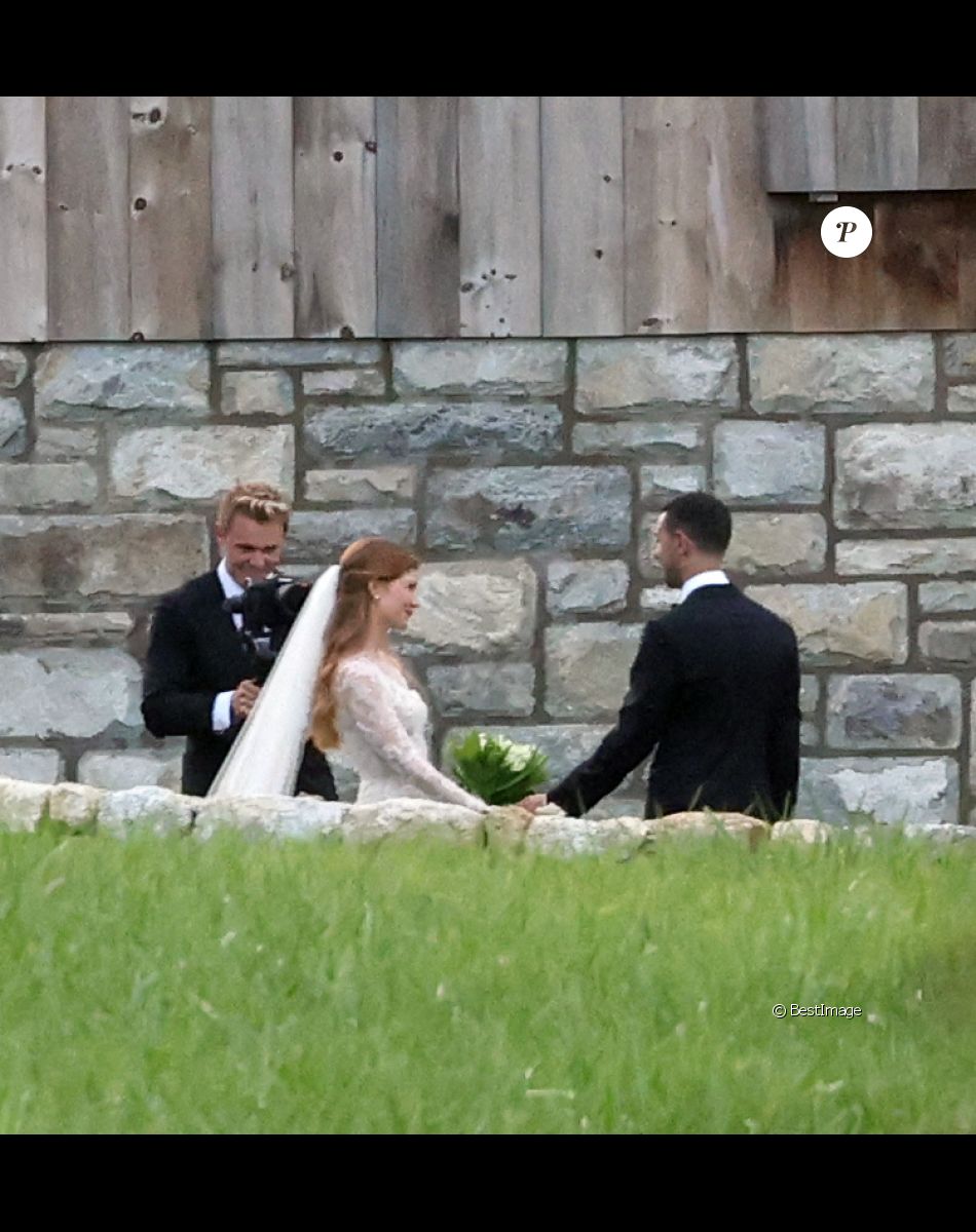 Mariage de Jennifer Gates et Nayel Nassar dans le ranch familial à North Salem, le 16 octobre 2021.