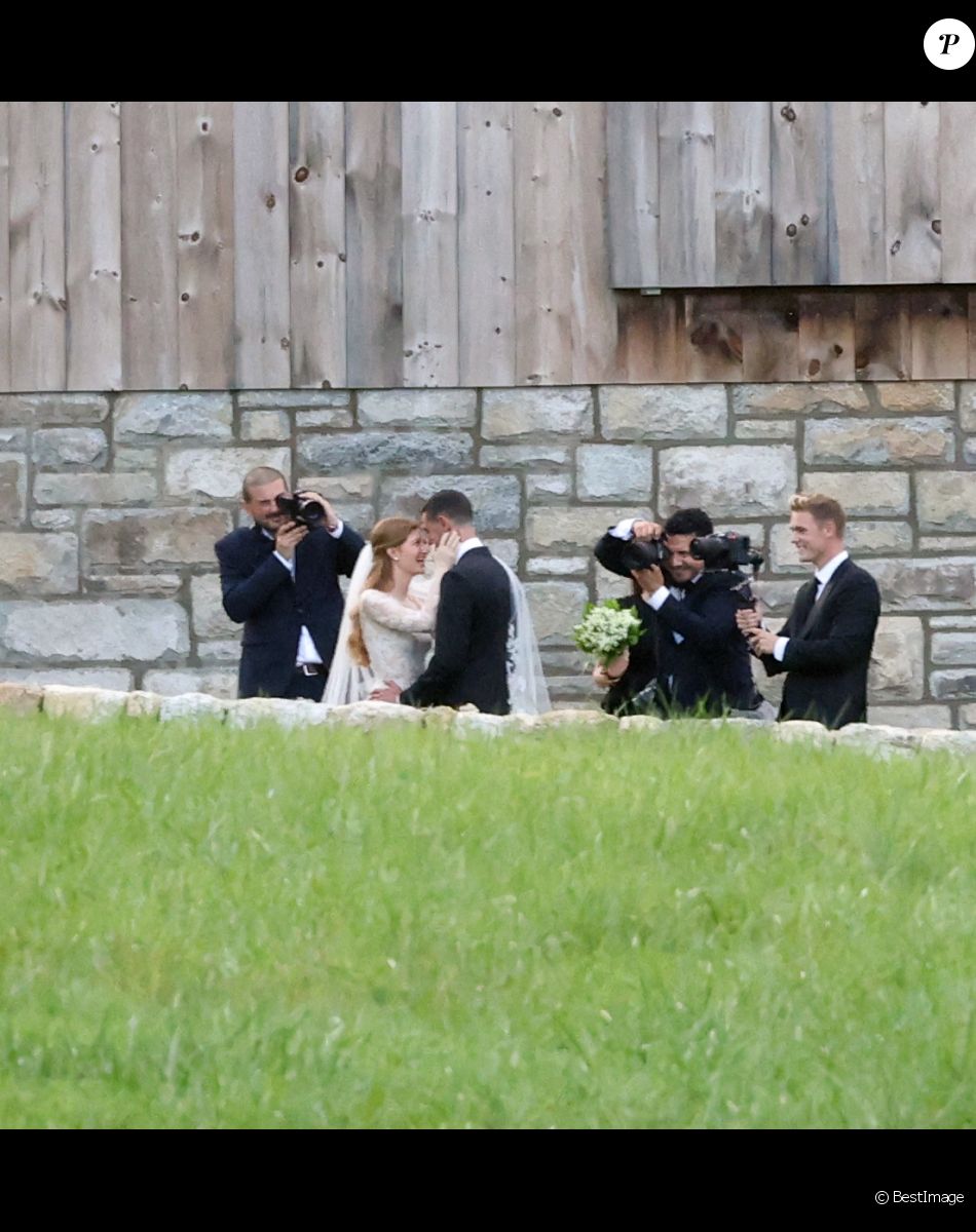 Mariage de Jennifer Gates et Nayel Nassar dans le ranch familial à North Salem, le 16 octobre 2021.