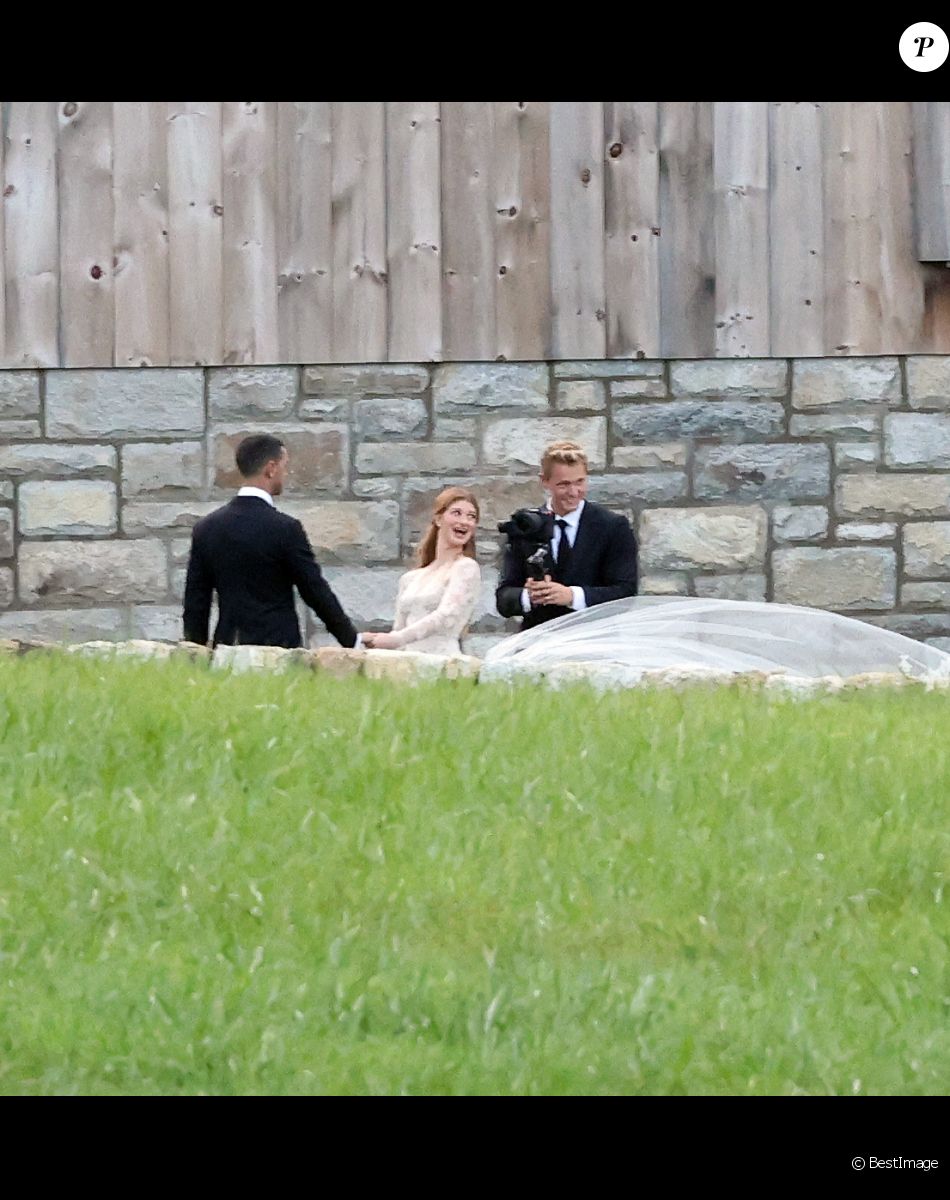 Mariage de Jennifer Gates et Nayel Nassar dans le ranch familial à North Salem, le 16 octobre 2021.