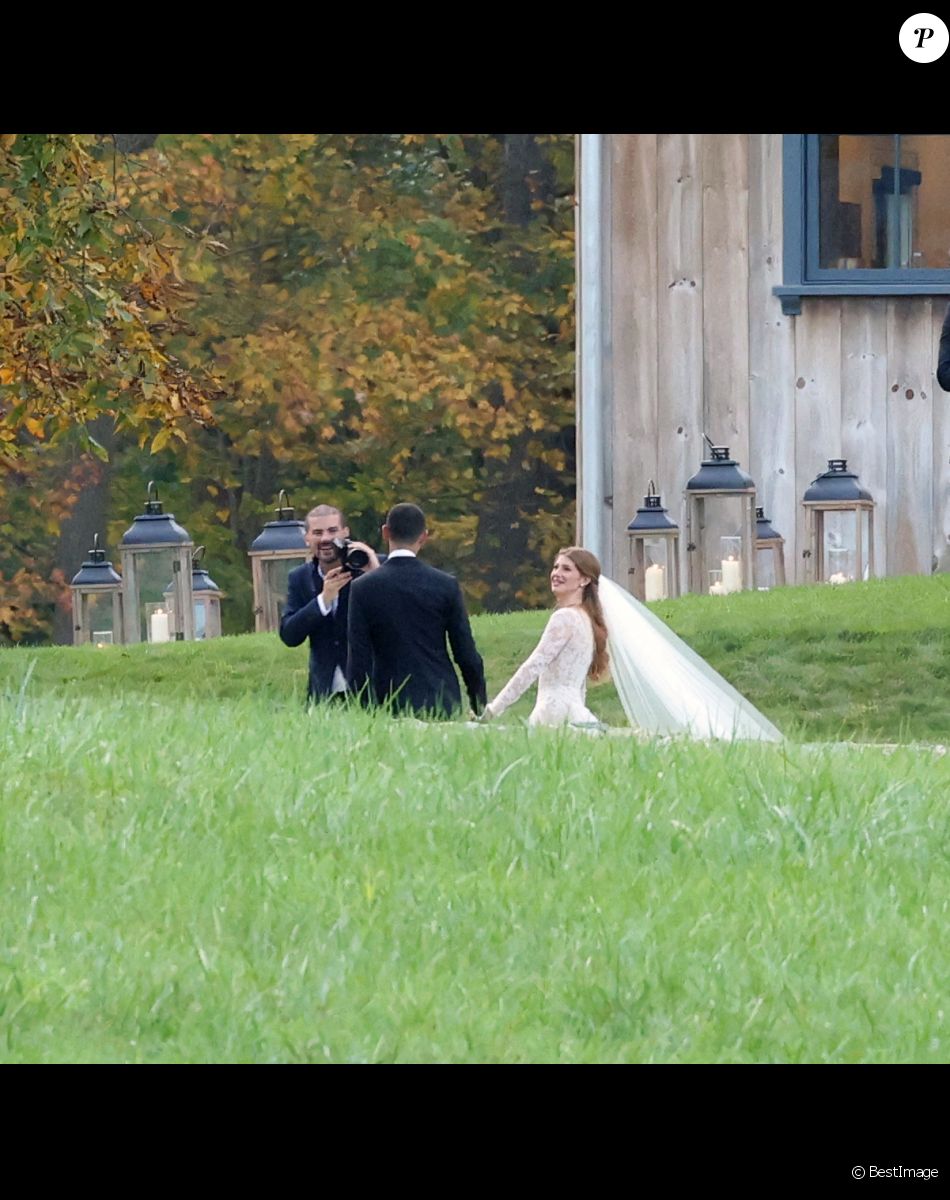 Mariage de Jennifer Gates et Nayel Nassar dans le ranch familial à North Salem, le 16 octobre 2021.