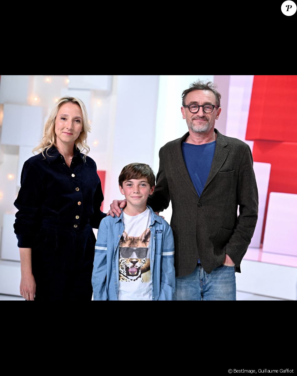 Audrey Lamy, Jean-Paul Rouve et Ilan Debrabant - Enregistrement de l'émission "Vivement Dimanche prochain", présentée par M.Drucker et diffusée le 17 octobre sur France 2 © Guillaume Gaffiot / Bestimage