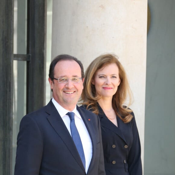 Francois Hollande et Valerie Trierweiler à l'Elysée le 6 juin 2013