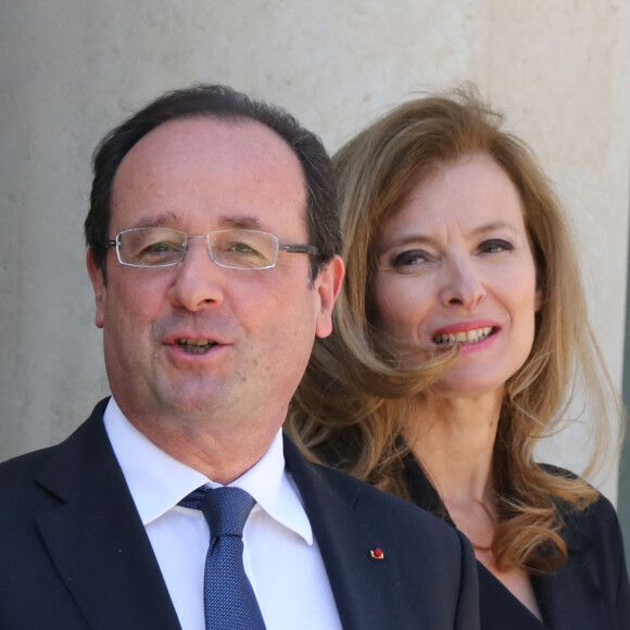 Francois Hollande et Valerie Trierweiler à l'Elysée le 6 juin 2013