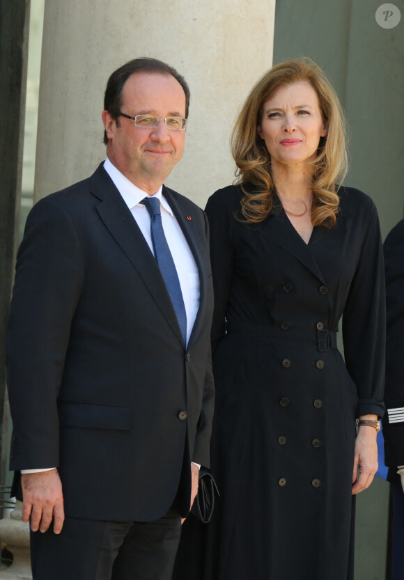 Francois Hollande et Valerie Trierweiler à l'Elysée le 6 juin 2013