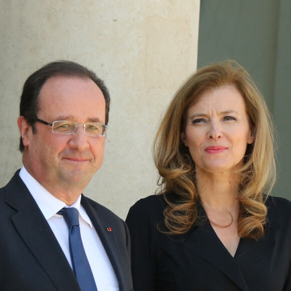 Francois Hollande et Valerie Trierweiler à l'Elysée le 6 juin 2013