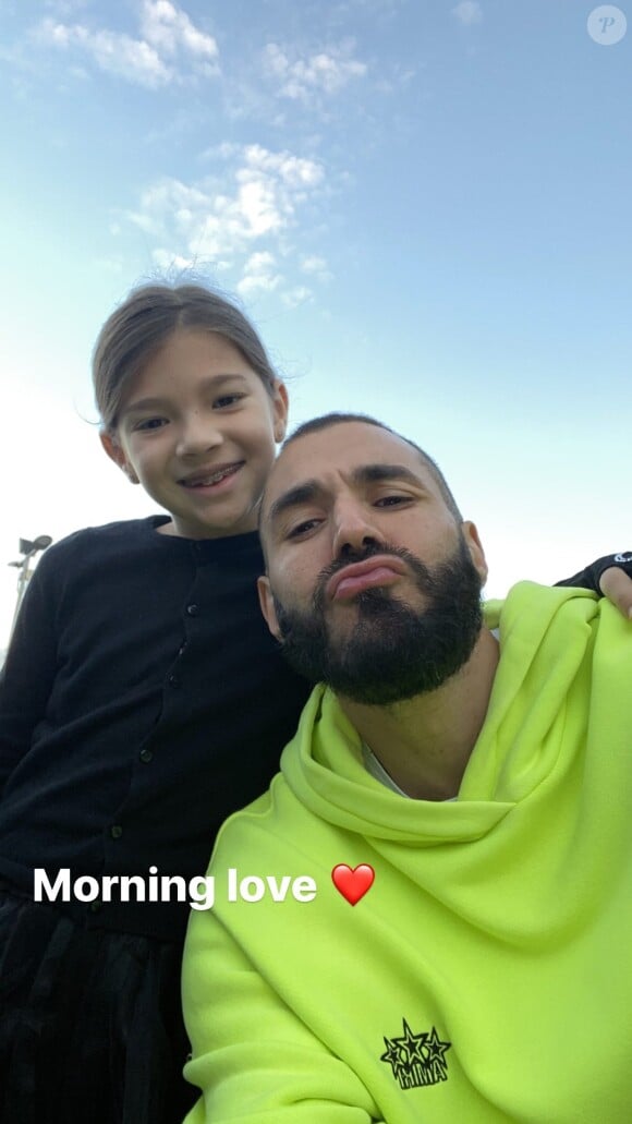 Karim Benzema et sa fille.