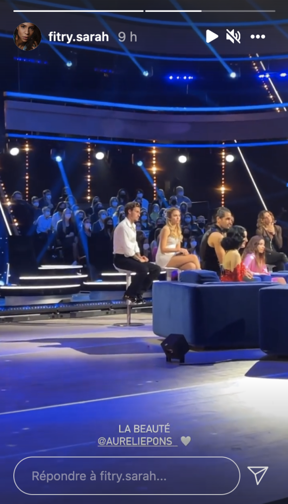 Sarah Fitri assiste au prime de "Danse avec les stars" - TF1