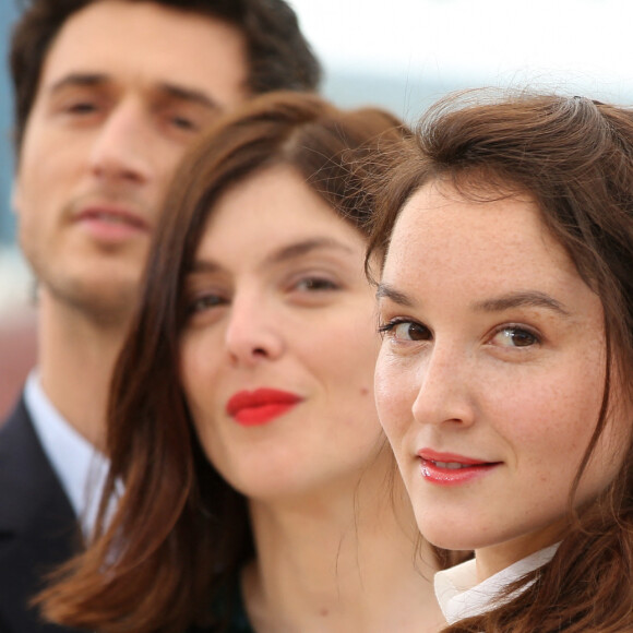 Jérémie Elkaïm, Valérie Donzelli, Anaïs Demoustier - Photocall du film "Marguerite & Julien" lors du 68e Festival international du film de Cannes. Le 19 mai 2015.