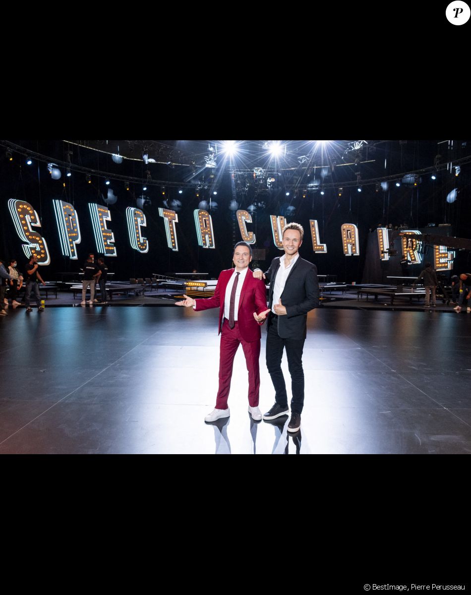 Exclusif - Jean-Marc Généreux et Cyril Féraud - Backstage de l'enregistrement de l'émission "Spectaculaire" à Paris, qui sera diffusée le 30 octobre sur France 2 © Pierre Perusseau / Bestimage