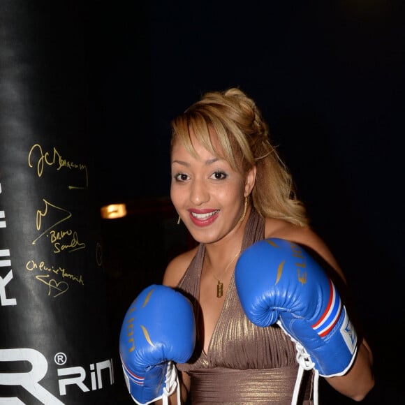 Exclusif - Estelle Mossely - Célébrités au cocktail après le deuxième combat professionnel "La conquête" du français T. Yoka contre l'américain J. Rice au Zénith de Paris, France, le 14 octobre 2017. Tony remporte aux points son deuxième combat professionnel contre l'Américain. © Rachid Bellak/Bestimage 