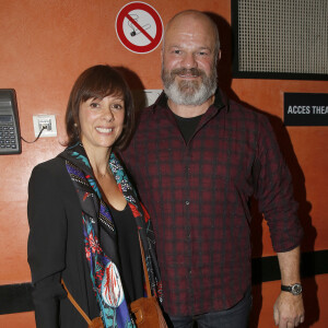 Philippe Etchebest et sa femme Dominique assistent au spectacle "Laurent Gerra Sans Modération" sur la scène de l'Olympia à Paris. © Alain Guizard/Bestimage 