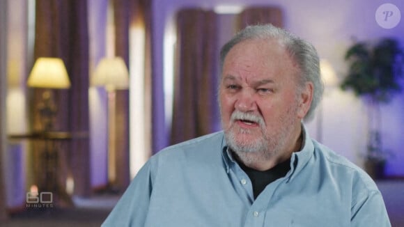 Thomas Markle se confie dans l'émission australienne "Lilibet's Granddad" sur ses rapports avec sa fille Meghan Markle et le prince Harry. Dans cette interview de 60 minutes avec T. Steinfort, Thomas Markle reproche à la journaliste Oprah Winfrey d'avoir "utilisé" le couple et il espère qu'il pourra voir ses petits-enfants avant de mourir car il n'a pas parlé à sa fille depuis son mariage avec le prince Harry. Le 14 juin 2021. 