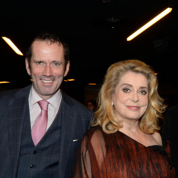 Christian Vadim et sa mère Catherine Deneuve, présidente du jury des Globes de Cristal 2017 - 11ème cérémonie des Globes de Cristal au Lido à Paris, le 30 janvier 2017. © Rachid Bellak/Bestimage