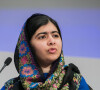 Malala Yousafzai, militante pakistanaise des droits des femmes s'exprime lors de la session "Un aperçu, une idée avec Malala Yousafzai" lors de la réunion annuelle 2018 du Forum économique mondial de Davos le 25 janvier 2018.
