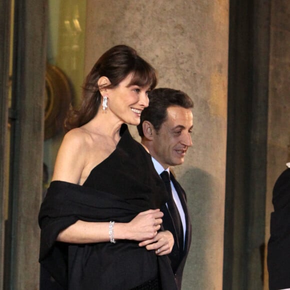 Nicolas Sarkozy et Carla Bruni-Sarkozy - Dîner d'Etat à l'Elysée en l'honneur du président Jacob Zuma