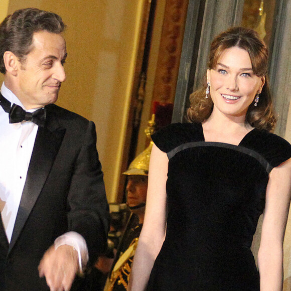 Nicolas Sarkozy et Carla Bruni-Sarkozy - Dîner d'Etat en l'honneur du président du Liban Michel Sleimane