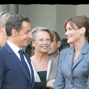 Nicolas Sarkozy et Carla Bruni-Sarkozy - Le Pape reçu à l'Elysée