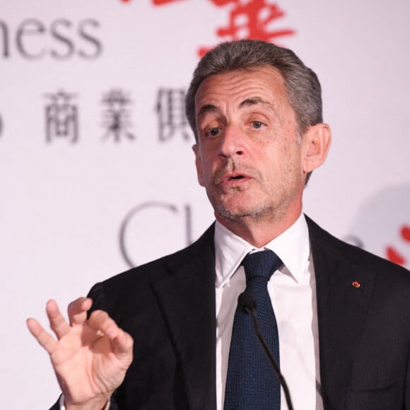 L'ancien président Nicolas Sarkozy - Déjeuner du Chinese Business Club en l'honneur de l'ancien président N.Sarkozy au restaurant de l'hôtel The Westin Paris Vendôme à Paris, France © Rachid Bellak/Bestimage