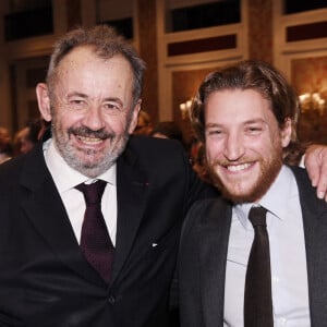 Guillaume et Jean Sarkozy - Déjeuner du Chinese Business Club en l'honneur de l'ancien président N.Sarkozy au restaurant de l'hôtel The Westin Paris Vendôme à Paris, France, le 8 novembre 2021. © Rachid Bellak/Bestimage