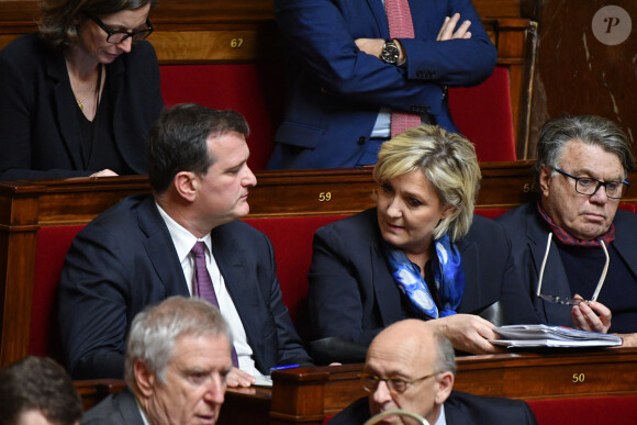 Louis Aliot, Marine Le Pen, Gilbert Collard - Séance de question au gouvernement à l'Assemblée Nationale à Paris le 16 janvier 2018. © Lionel Urman/Bestimage