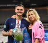 Wanda Nara et Mauro Icardi - Le Paris Saint Germain remporte la Coupe de France face à l'AS Saint Etienne au Stade de France à Saint-Denis le 24 juillet 2020. © Federico Pestellini/Panoramic/Bestimage