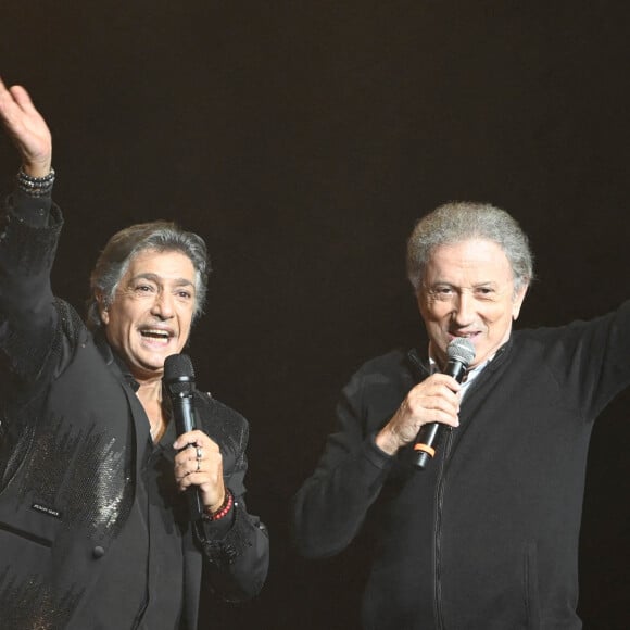 Exclusif - Frédéric François et Michel Drucker - Frédéric François en concert événement à l'Olympia à Paris le 30 octobre 2021 avant d'entamer une tournéee début 2022. © Coadic Guirec/Bestimage 